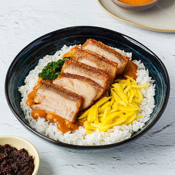 Crispy Pork Belly with Peanut Sauce