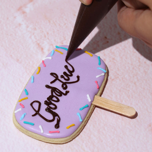 Purple Cake Topper with Inscription