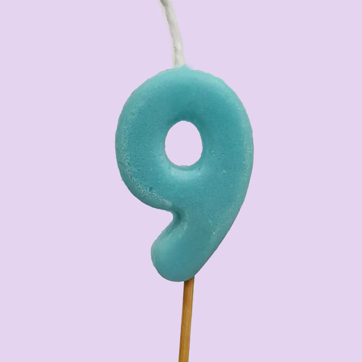 9 Color:blue Numbered Candle | Conti's Bakeshop & Restaurant | Philippines